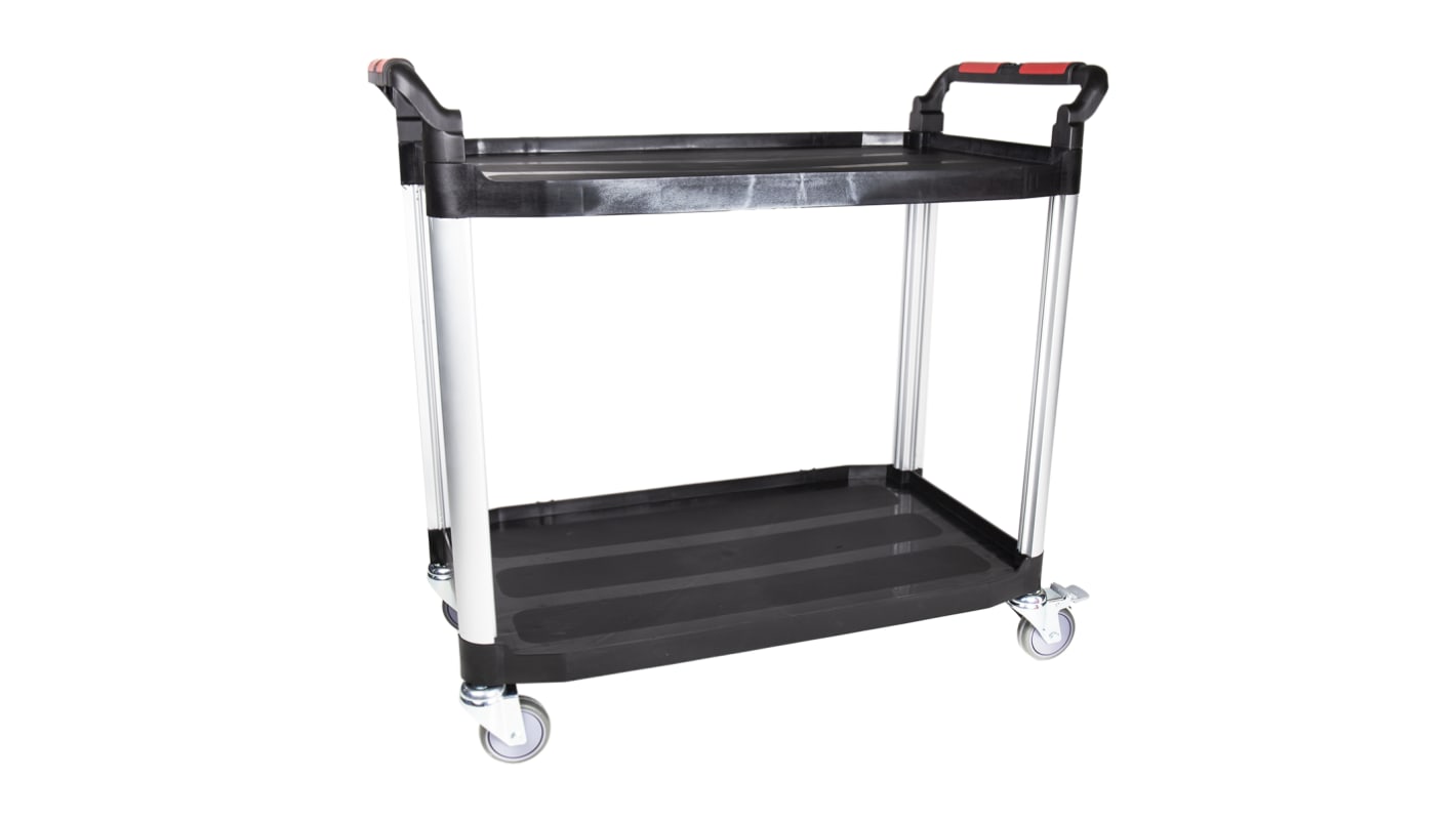 RS PRO Trolley mit 2 Ebenen, Aluminium Rahmen, 866 x 500mm, max. 120kg, 970mm
