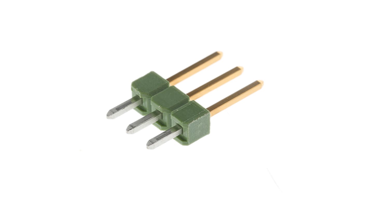 Złącze szpilkowe 3-pinowe raster: 2.54mm -rzędowe TE Connectivity Przewlekany 3.0A