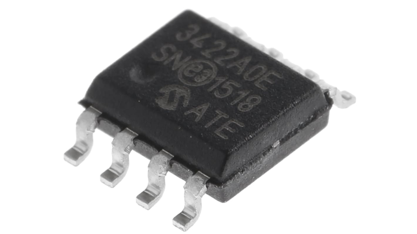 ADC MCP3422A0-E/SN, Dual, 18 bits, 0.004ksps, SOIC, 8 pines