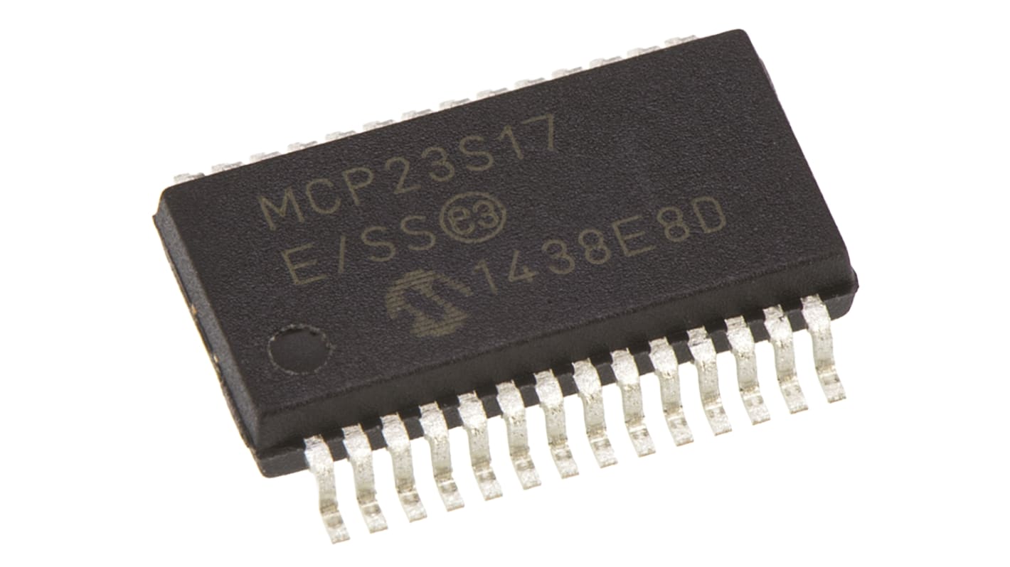 Microchip 16-Channel I/O Expander Serial-SPI 28-Pin SSOP, MCP23S17-E/SS