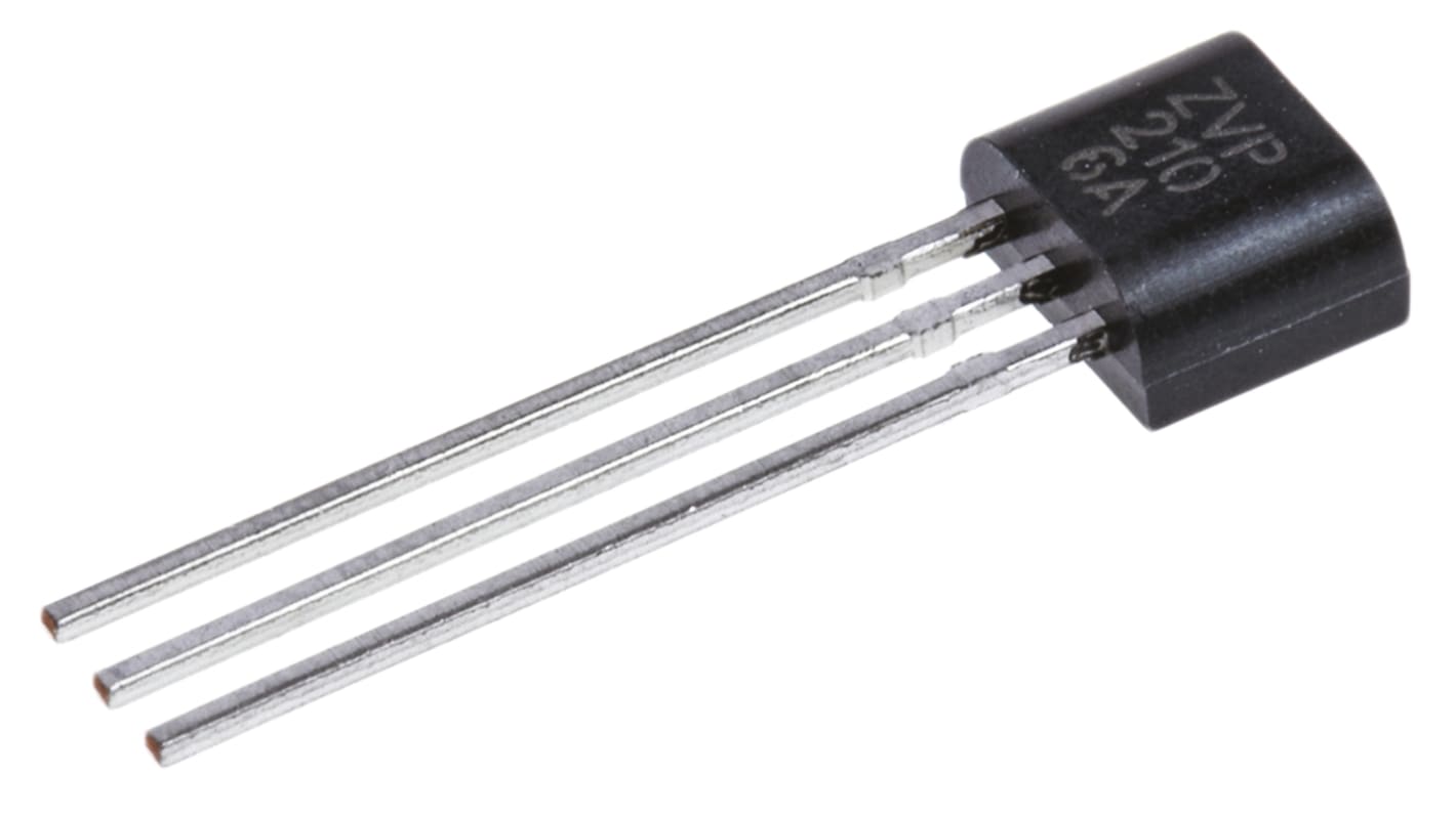 Diodes Inc P-Channel MOSFET, 280 mA, 60 V, 3-Pin E-Line ZVP2106A