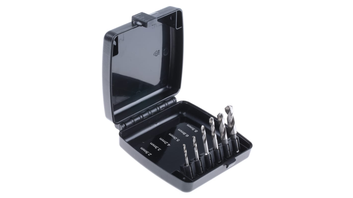 RS PRO 6-Piece, 8.5mm Max, 2.5mm Min, HSS Bits