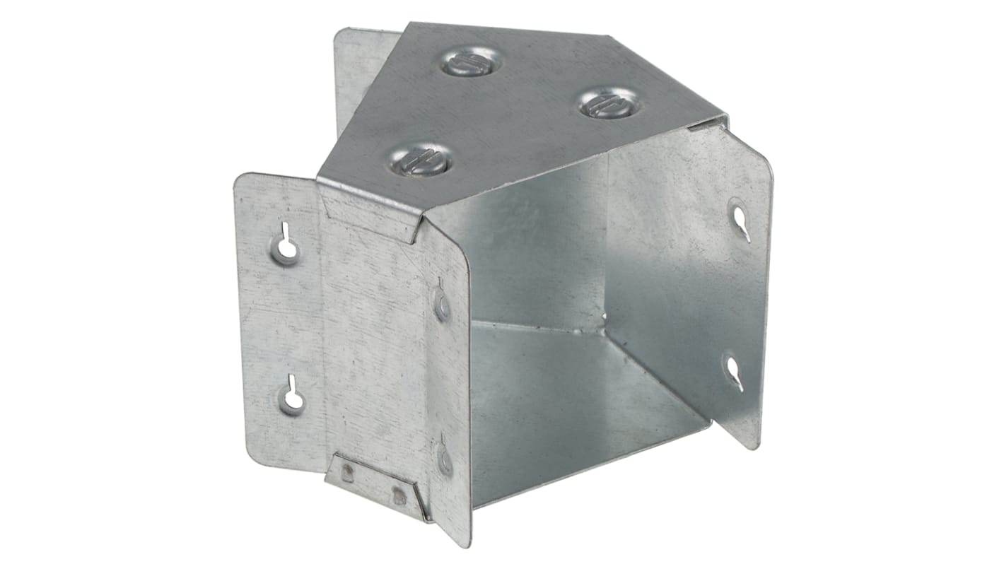 RS PRO Galvanised Steel Cable Trunking Top Cover, 100 x 100mm