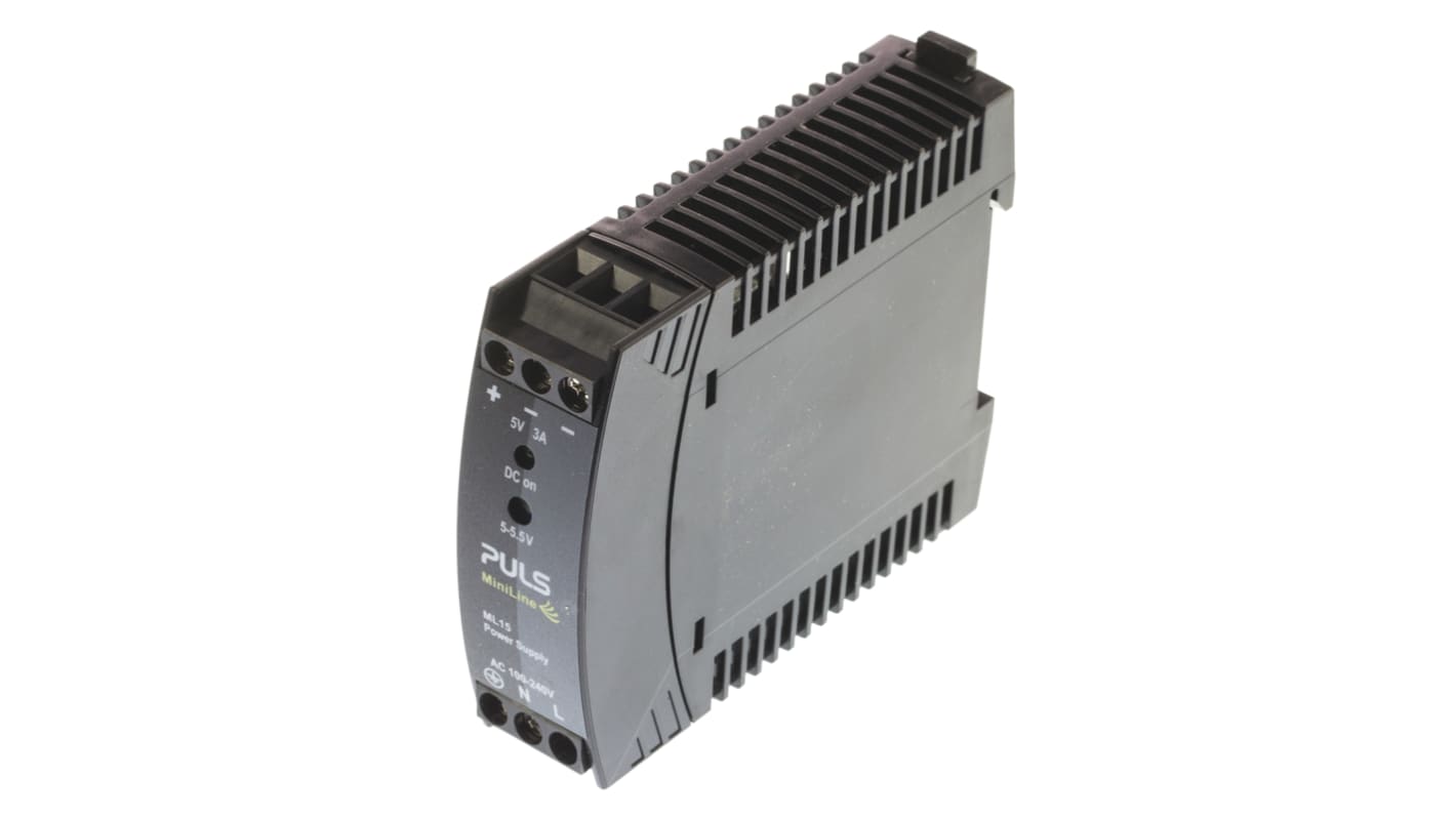 PULS MiniLine MLY DIN-Schienen Netzteil Getaktet 5V dc / 3A 15W 100 → 240V ac