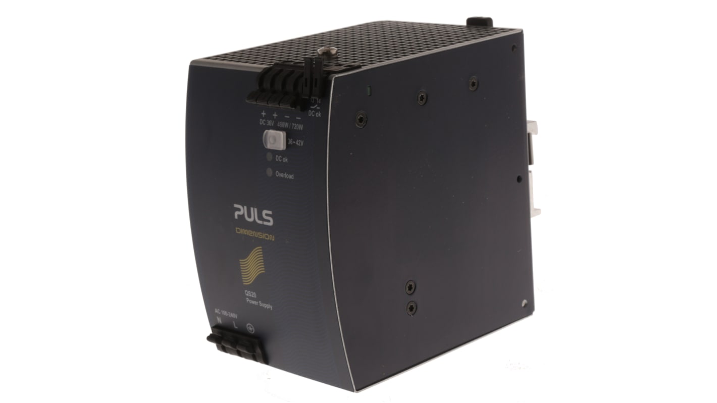 Alimentatore a montaggio su guida DIN PULS, 36V cc, 13.3A, 100 → 240V ca, 480W