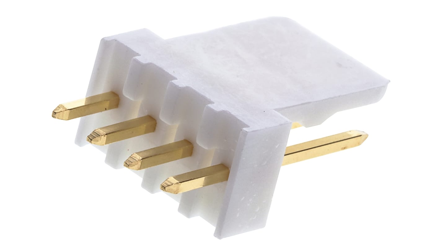 Molex KK 254 Series Straight Through Hole Pin Header, 4 Contact(s), 2.54mm Pitch, 1 Row(s), Unshrouded