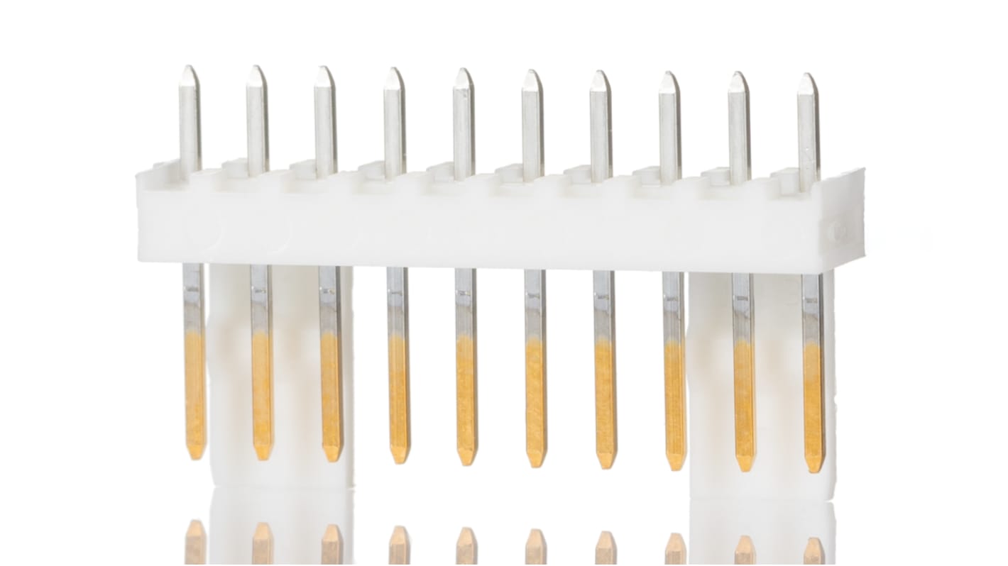 Connettore maschio Molex, 10 vie, 1 fila, passo 2.54mm