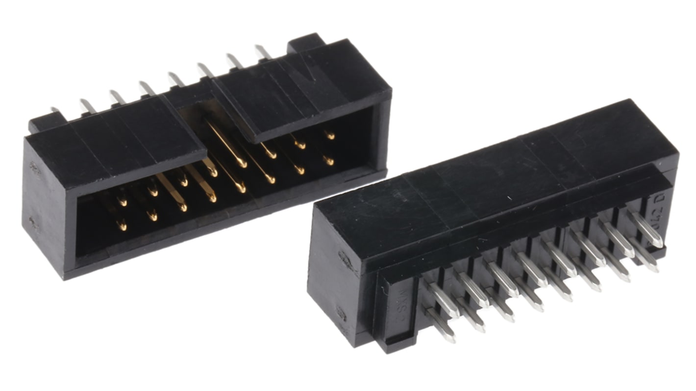Molex 16p双排排针 直向线对板连接器, 2.54mm间距, 2.5A, 250.0 V, THT安装, C-Grid系列