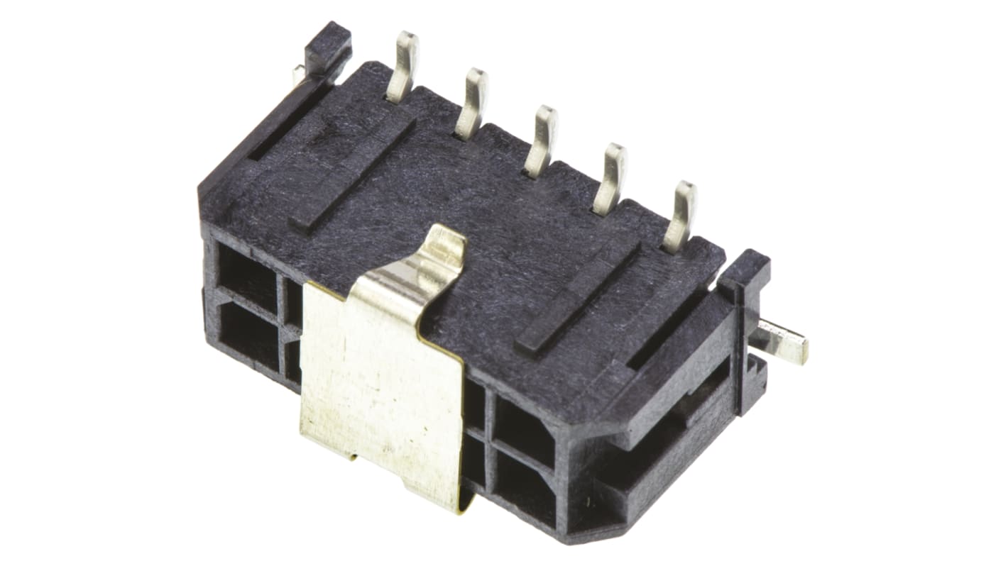 Molex 10p双排排针 直向线对板连接器, 3.0mm间距, 5.0A, 250.0 V, SMT安装, Micro-Fit 3.0系列