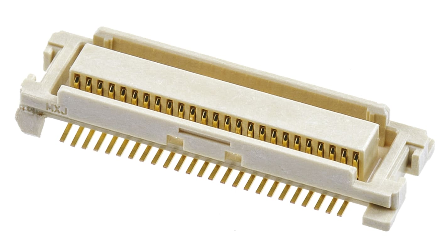 Molex SlimStack Series Straight Surface Mount PCB Socket, 50-Contact, 2-Row, 0.5mm Pitch, Solder Termination