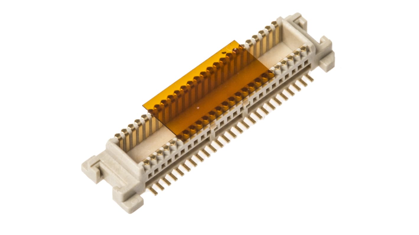 Molex SlimStack Series Straight Surface Mount PCB Header, 50 Contact(s), 0.5mm Pitch, 2 Row(s), Shrouded