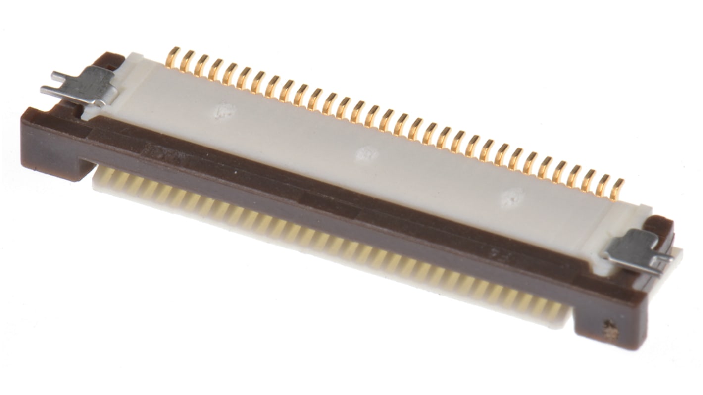 Molex FPC连接器, 母座, 32p, 0.5mm间距, 单排, SMT安装, 直角, 500mA, 50 V, Easy-On系列