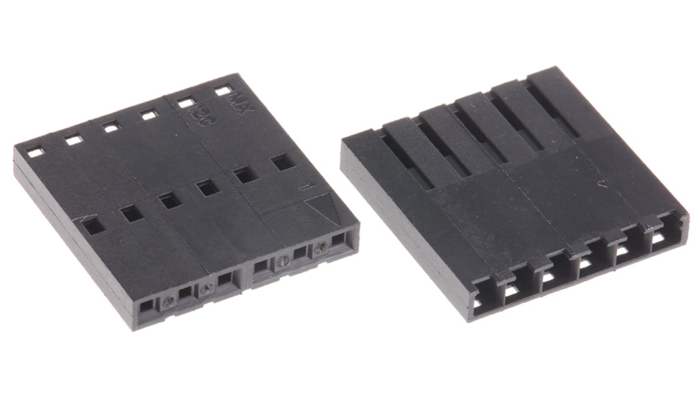 Molex, SL Female Connector Housing, 2.54mm Pitch, 6 Way, 1 Row