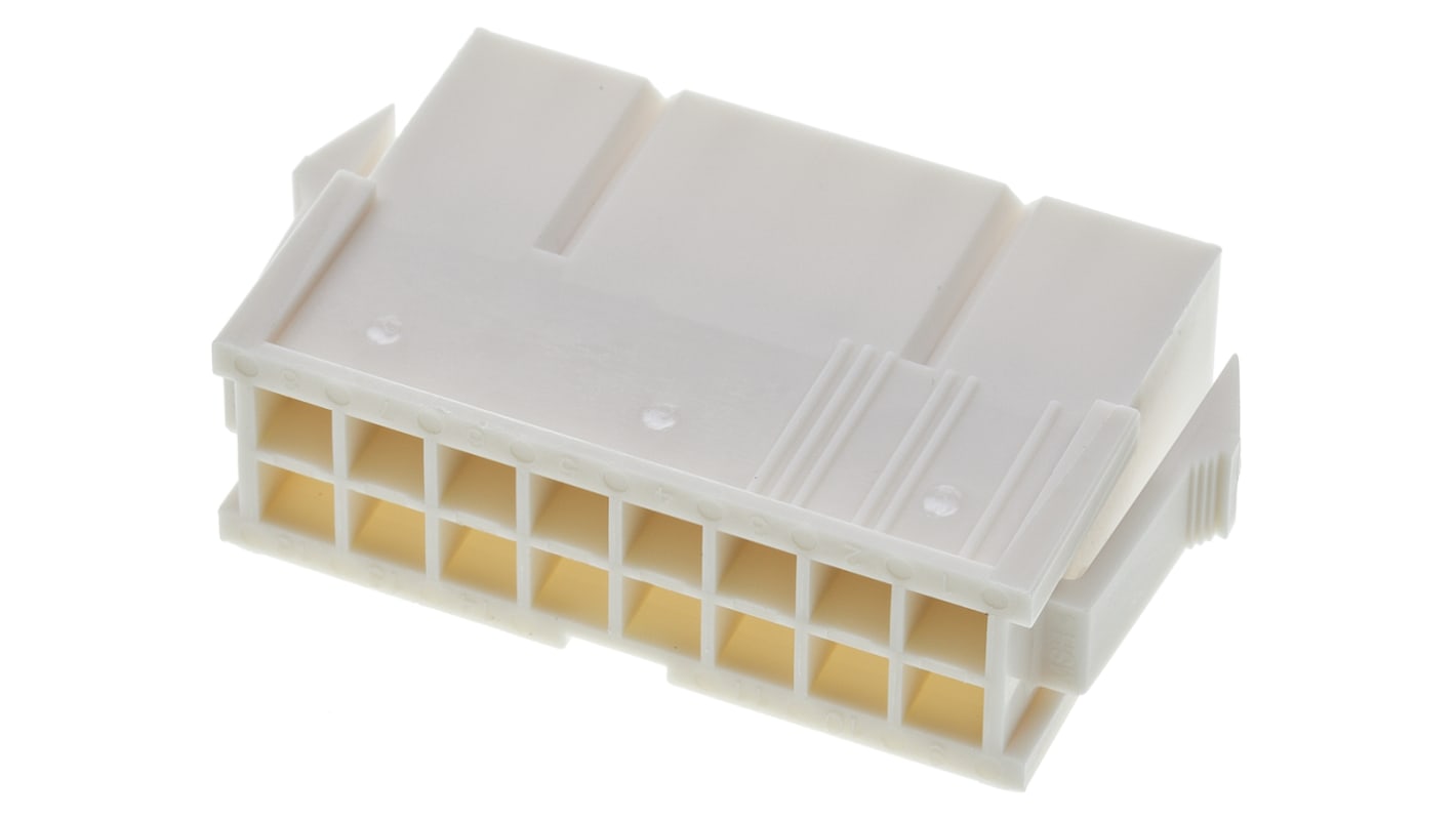 Molex, Mini-Fit Jr Male Connector Housing, 4.2mm Pitch, 16 Way, 2 Row