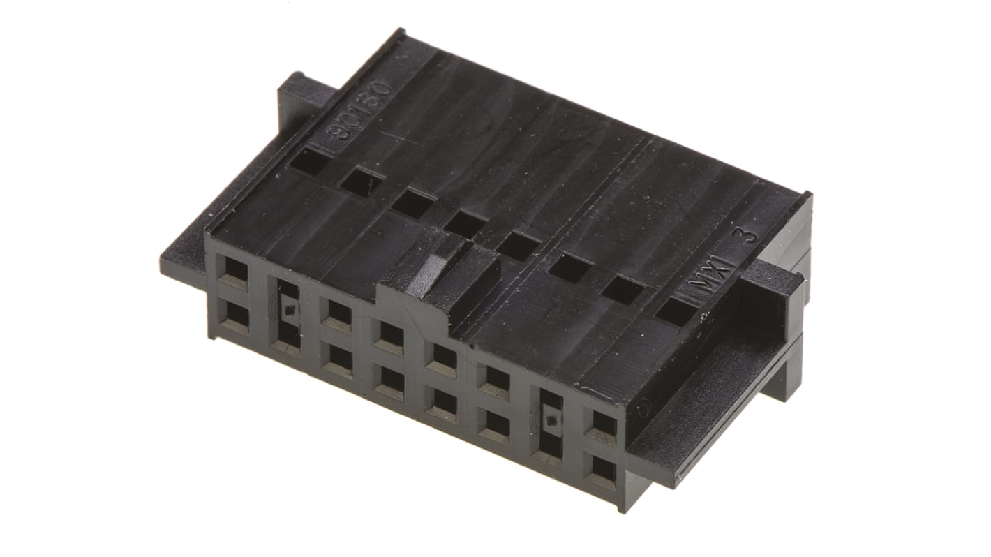 Carcasa de conector Molex 90160-0116, Serie C-Grid III, paso: 2.54mm, 16 contactos, 2 filas, Recto, Hembra, Montaje de