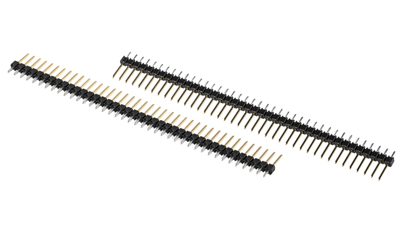 Molex ストレート ピンヘッダ 40極 2.54mm 1列, スルーホール実装