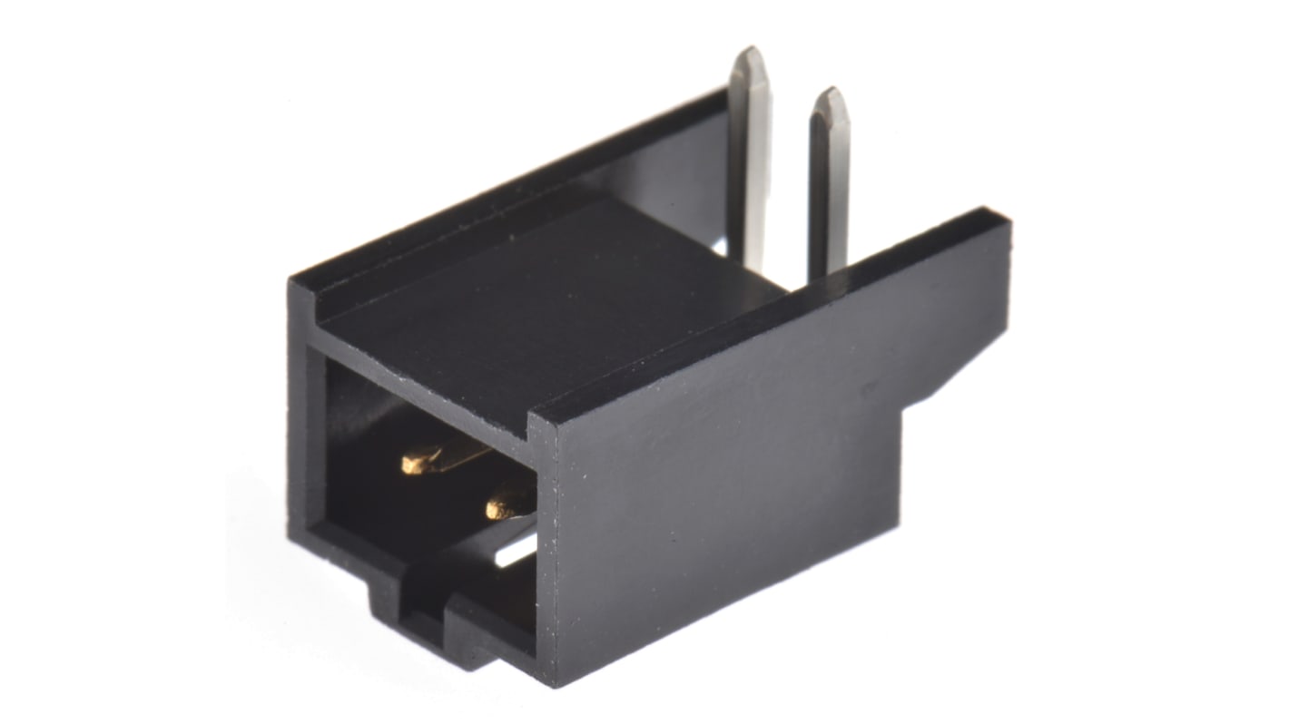 Conector macho para PCB Ángulo de 90° Molex serie C-Grid III de 2 vías, 1 fila, paso 2.54mm, para soldar, Montaje en