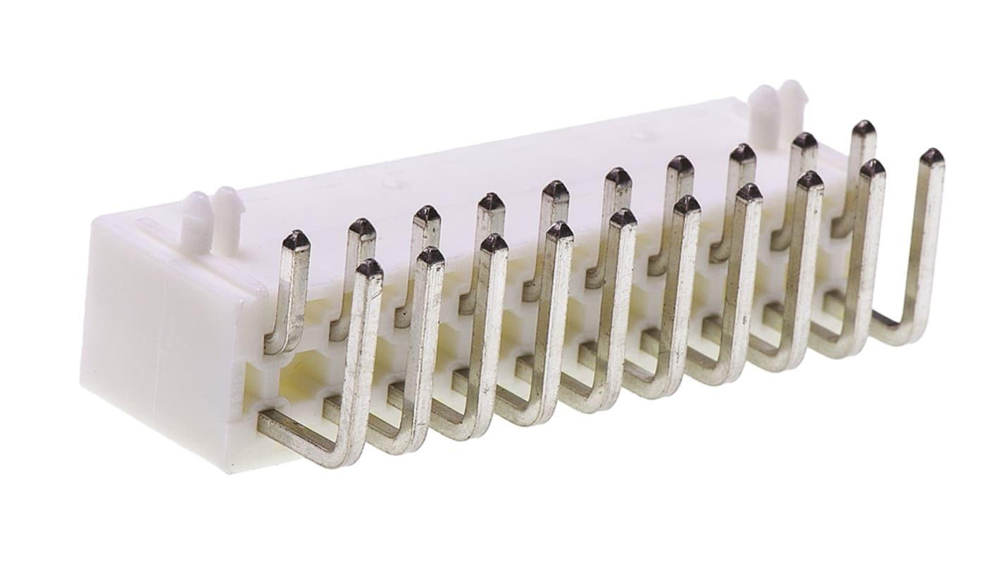 Molex Mini-Fit Jr. Series Right Angle Through Hole PCB Header, 20 Contact(s), 4.2mm Pitch, 2 Row(s), Shrouded