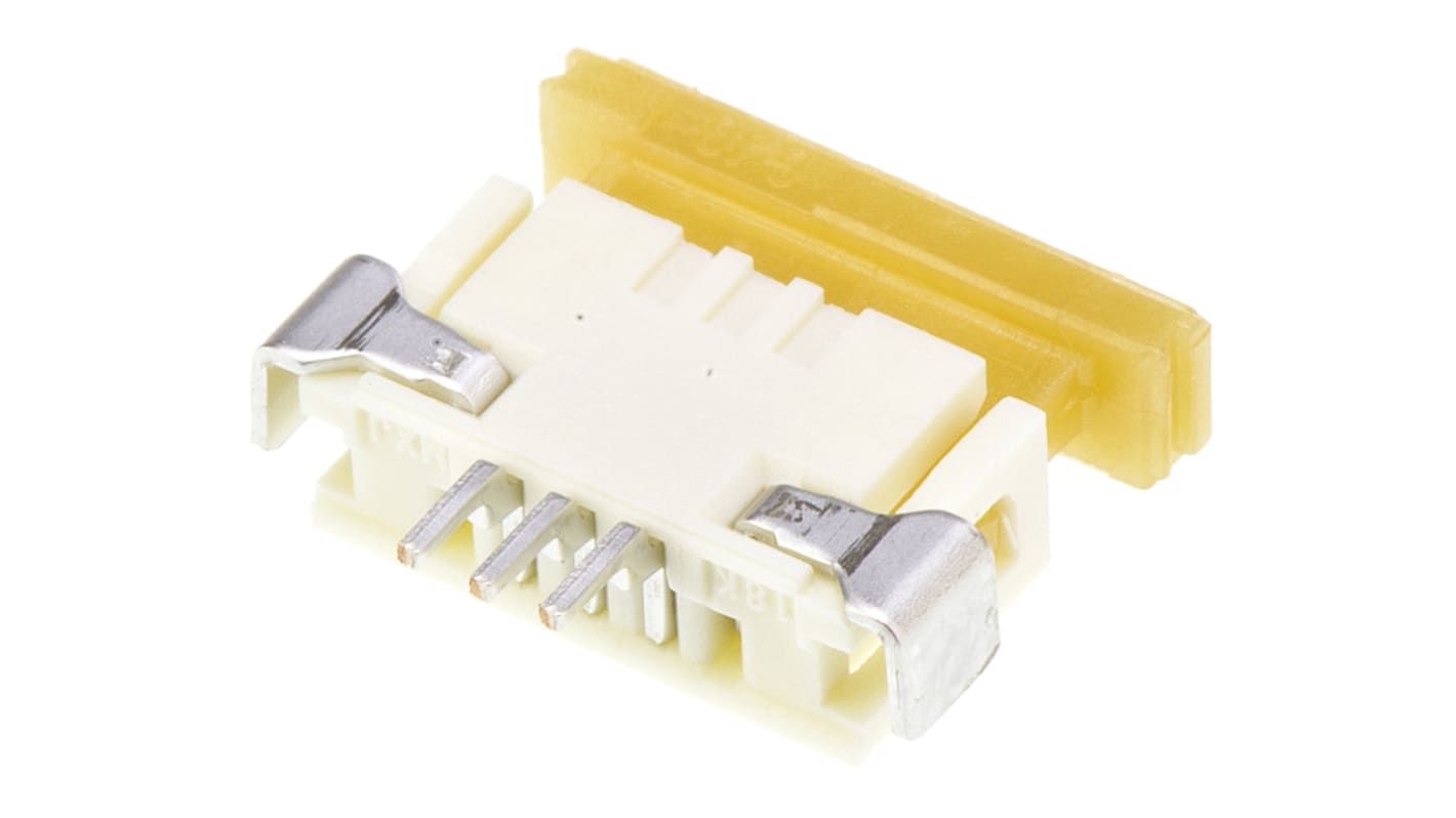 Molex FPC连接器, 母座, 3p, 1mm间距, 单排, SMT安装, 直角, 1A, 125 V, Easy-On系列