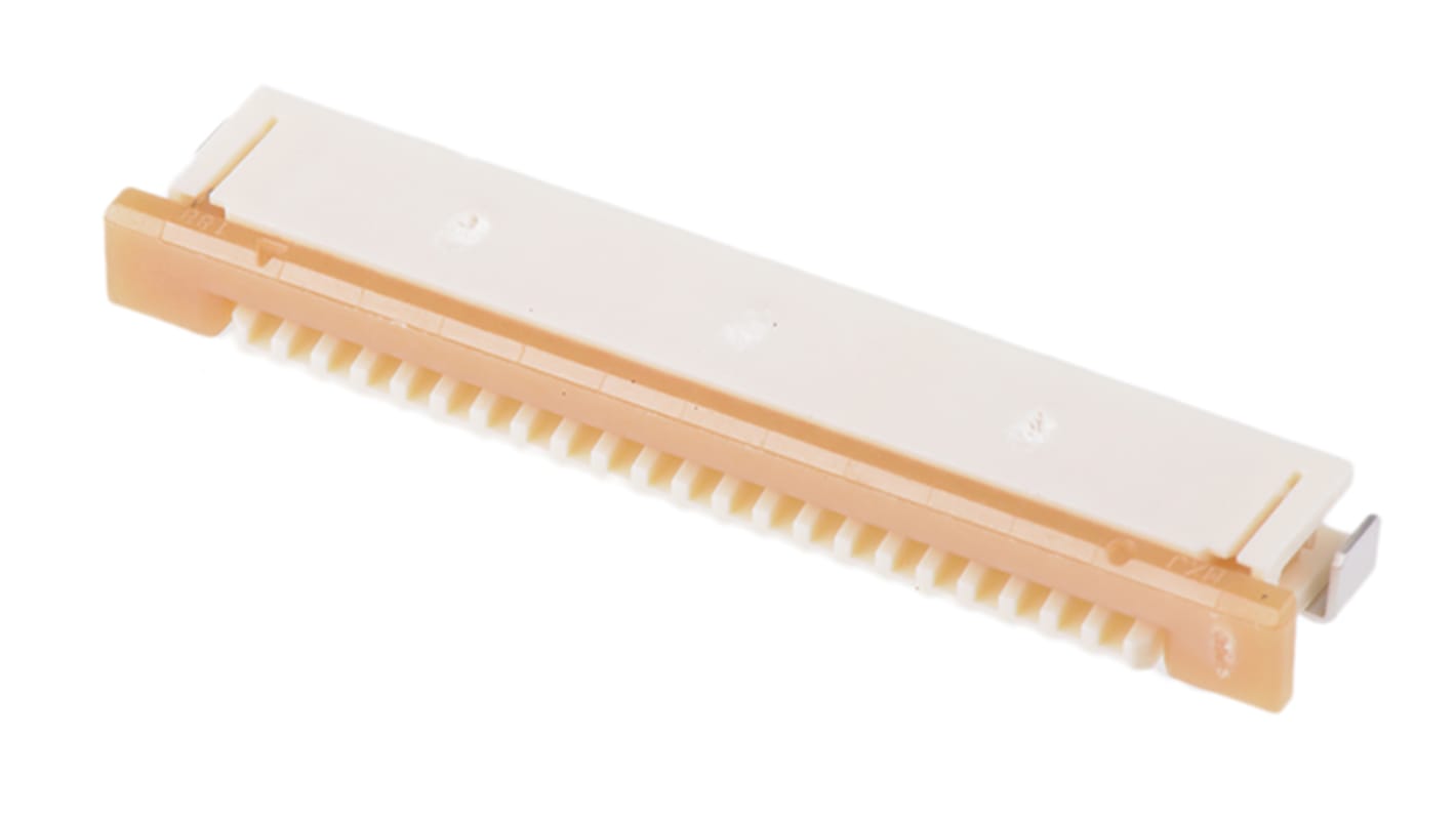 Molex FPC连接器, 母座, 22p, 1mm间距, 单排, SMT安装, 直角, 500mA, 50 V 交流/直流, Easy-On系列
