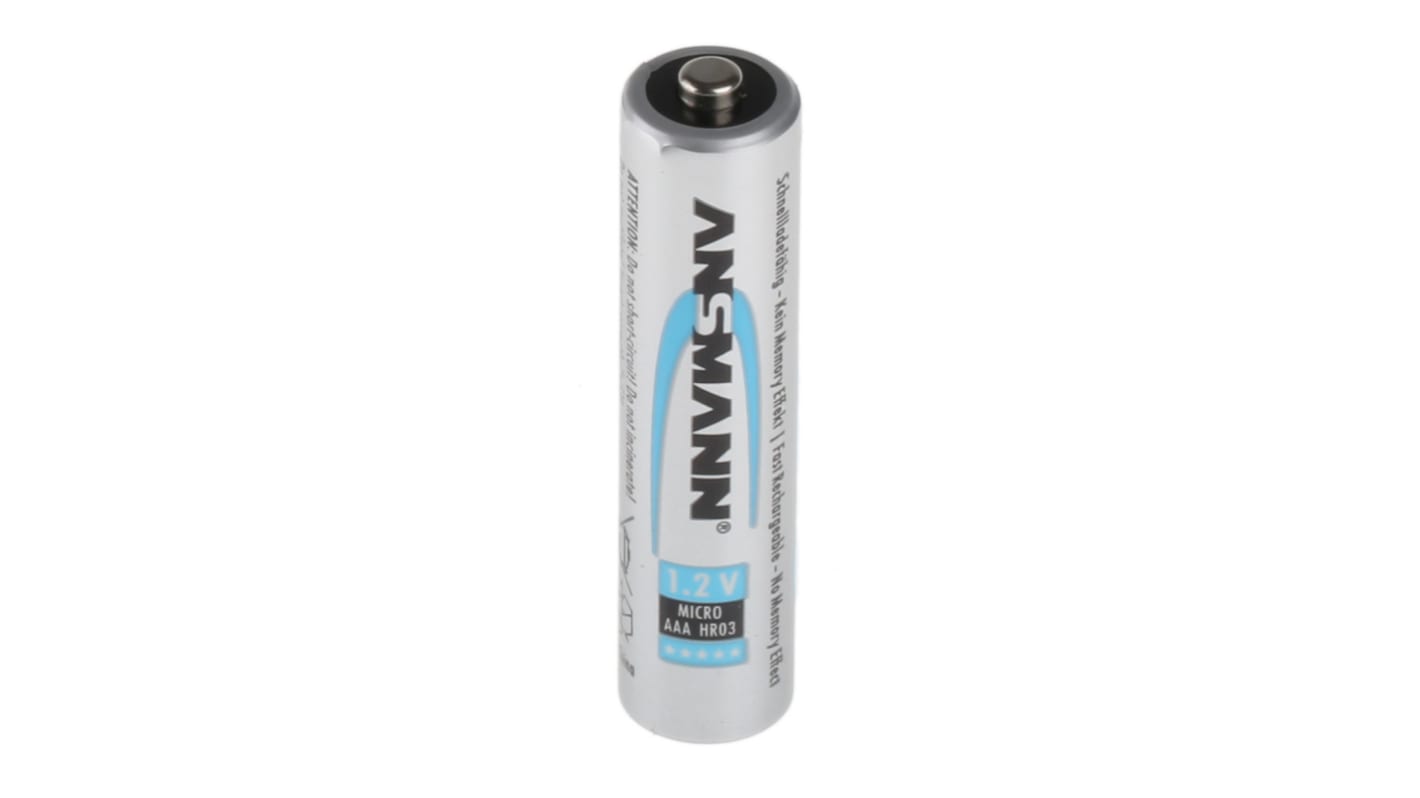 Batteria AAA ricaricabile Ansmann, 1.2V, 800mAh, NiMH, terminale Standard