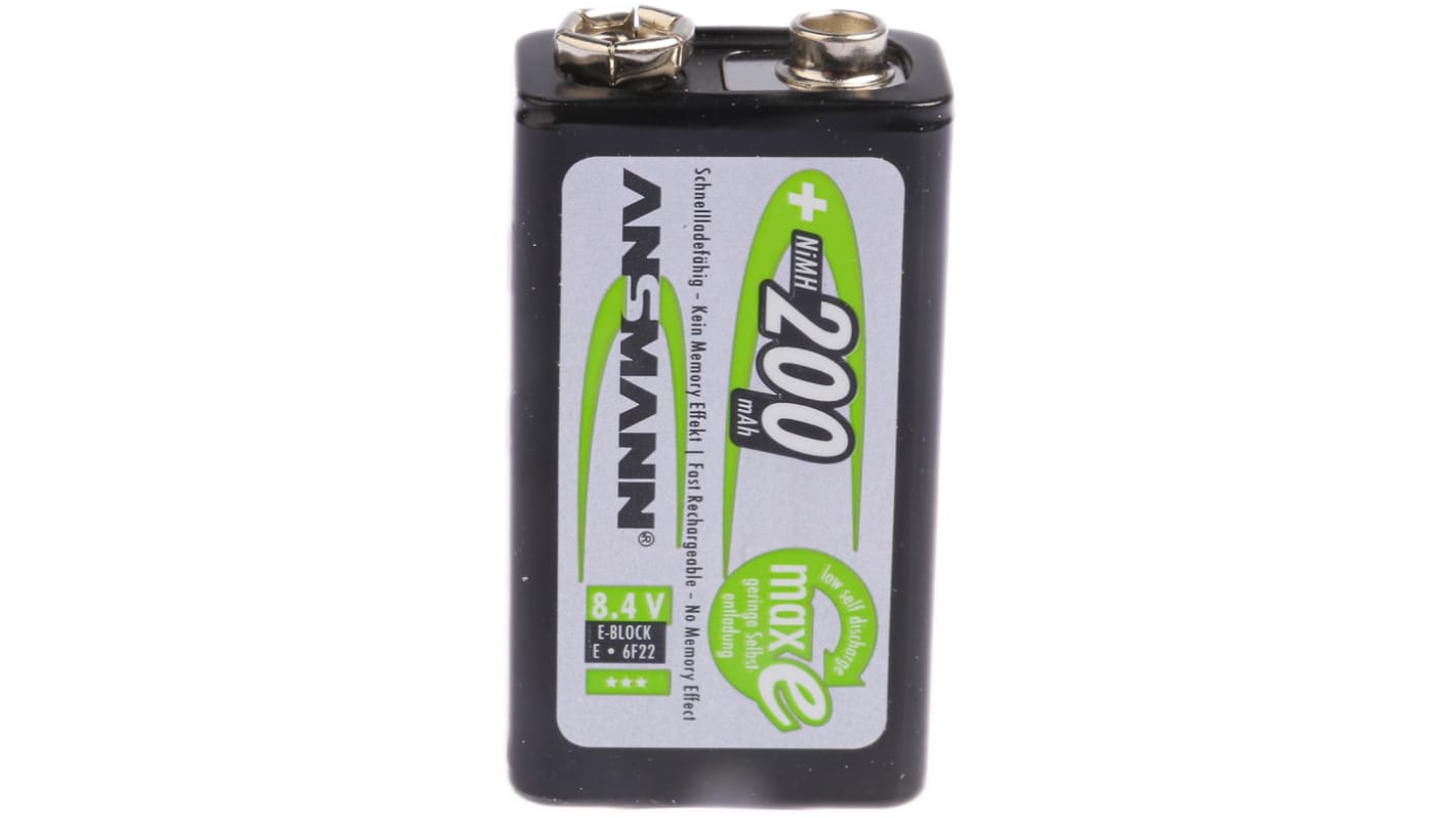 Ansmann 200mAh NiMH 9V Rechargeable Battery