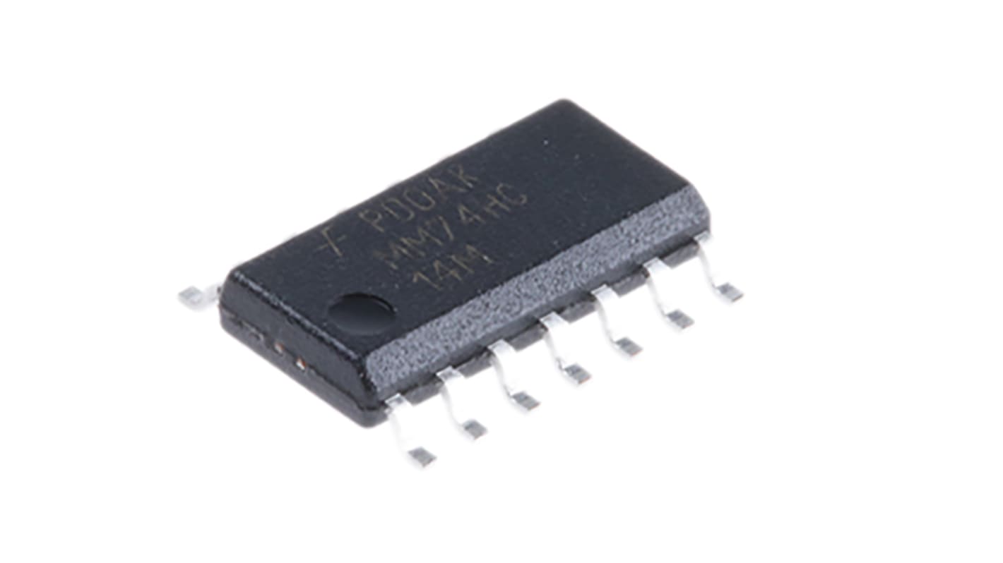 onsemi MM74HC14MX Hex Schmitt Trigger CMOS Inverter, 14-Pin SOIC