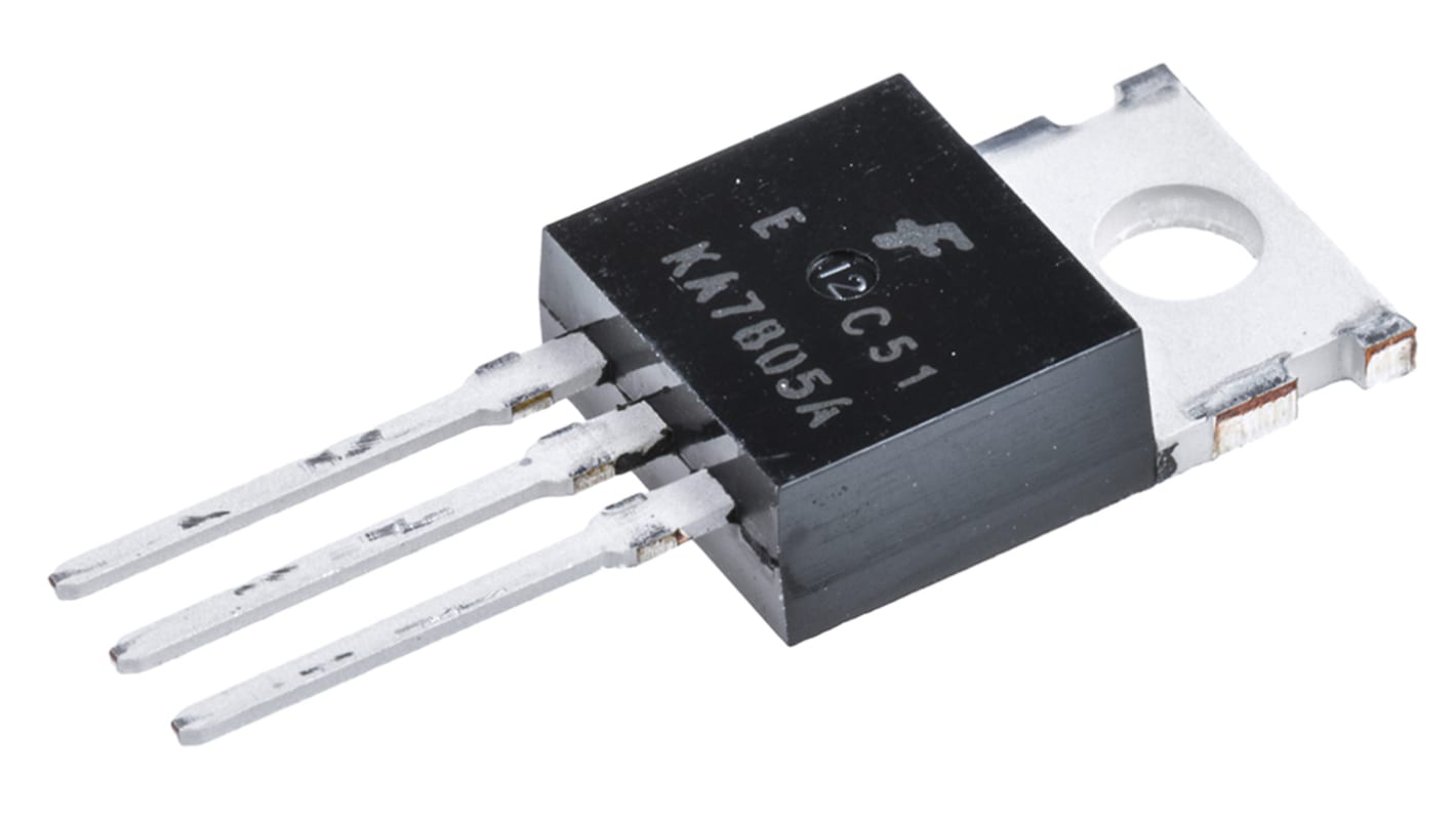 onsemi 线性稳压芯片, 5 V输出, 1A最大输出, 单路输出, TO-220, 3针, 通孔安装, 0 °C→+125 °C, ±2%精度