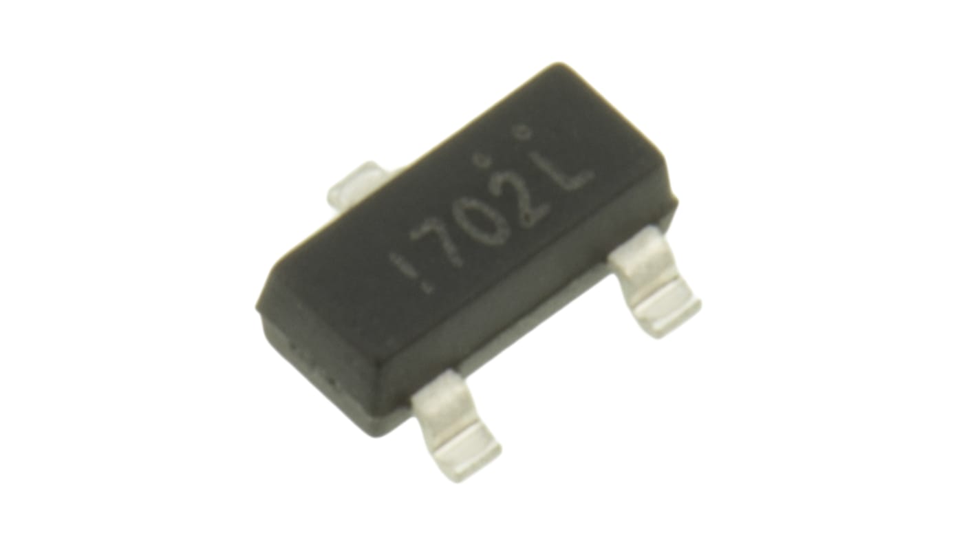 onsemi N-Kanal, MOSFET, 115 mA 60 V, 3 ben, SOT-23 2N7002