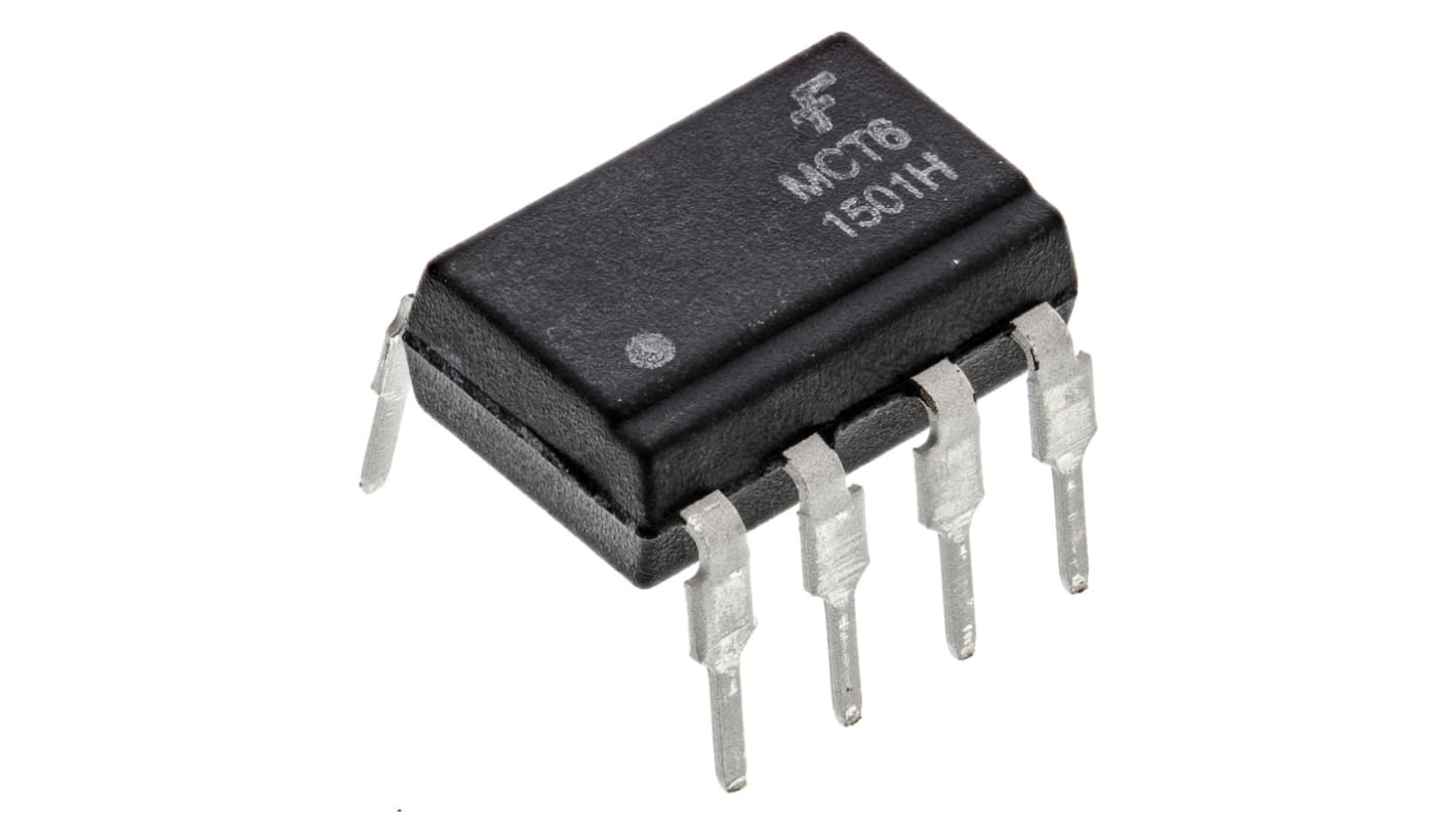 onsemi MCT THT Dual Optokoppler DC-In / Transistor-Out, 8-Pin PDIP, Isolation 5 kV eff