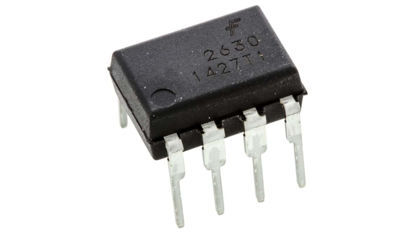 onsemi, HCPL2630 DC Input Logic Gate Output Optocoupler, Through Hole, 8-Pin DIP
