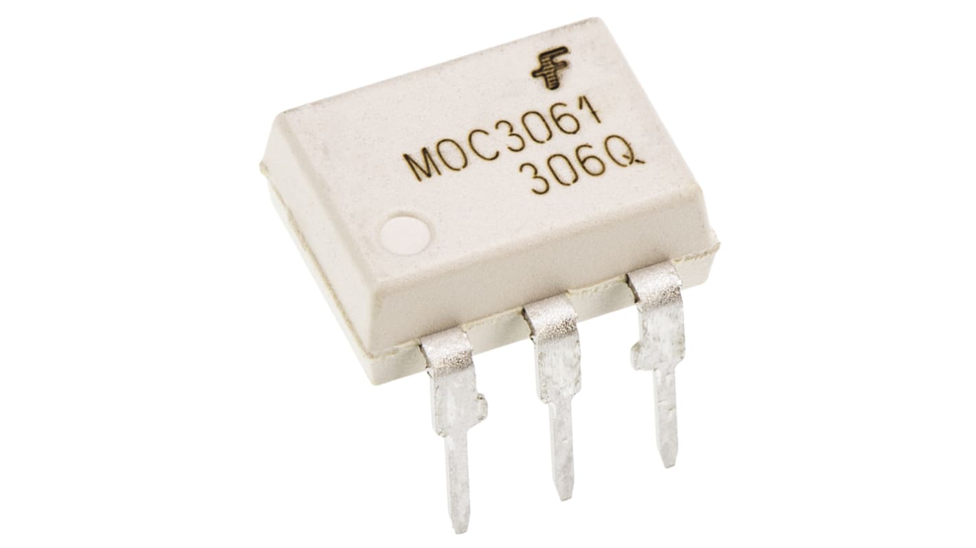 onsemi, MOC3061M AC Input Triac Output Optocoupler, Through Hole, 6-Pin PDIP