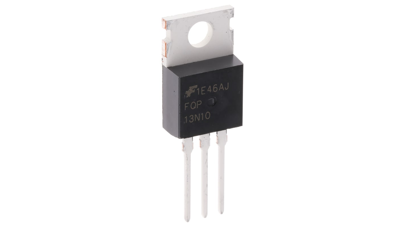 N-Channel MOSFET, 12.8 A, 100 V, 3-Pin TO-220AB onsemi FQP13N10