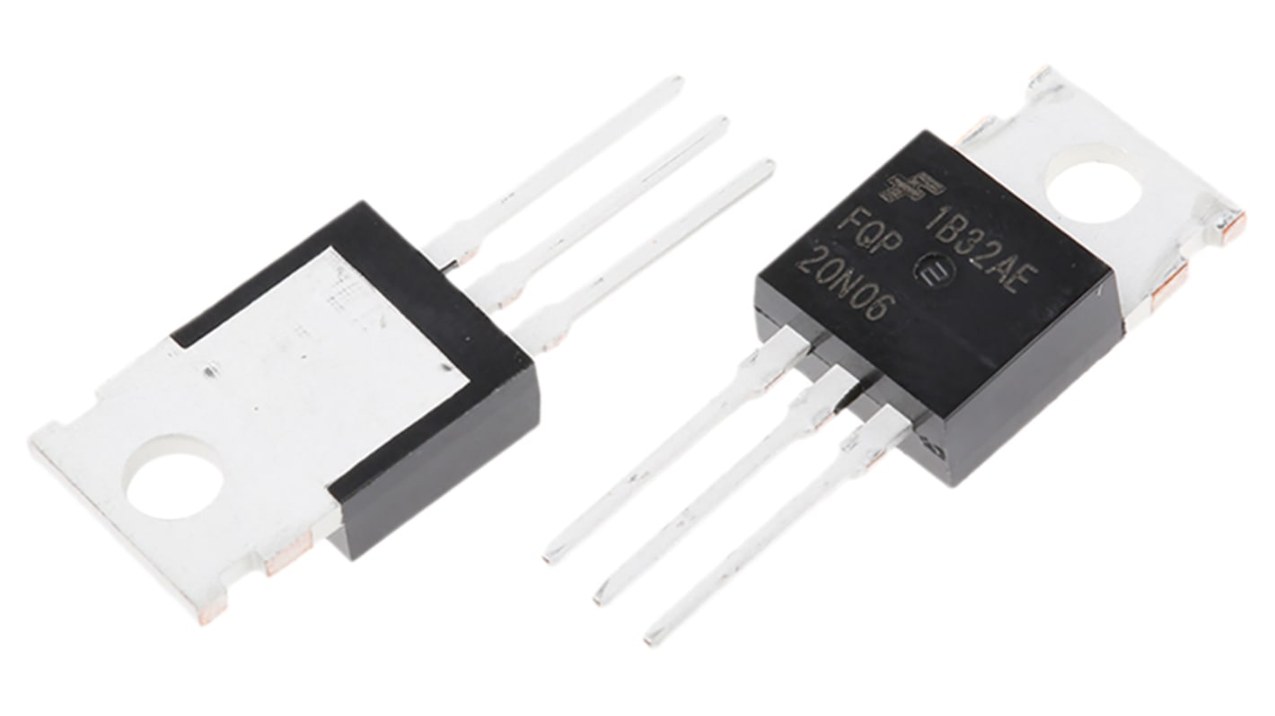 onsemi QFET FQP20N06 N-Kanal, THT MOSFET 60 V / 20 A 53 W, 3-Pin TO-220AB