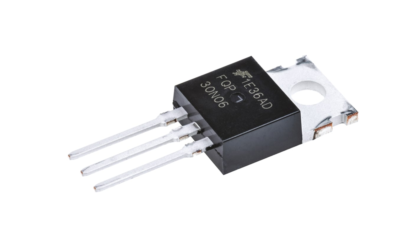 N-Channel MOSFET, 30 A, 60 V, 3-Pin TO-220AB onsemi FQP30N06