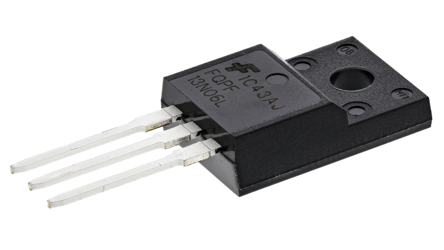 N-Channel MOSFET, 10 A, 60 V, 3-Pin TO-220F onsemi FQPF13N06L