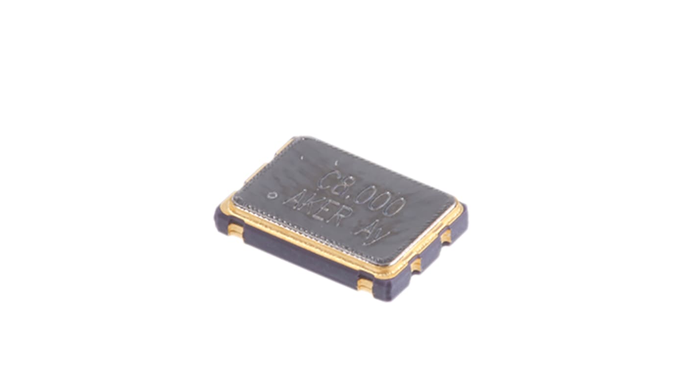 AKER 贴片时钟振荡器, 8MHz输出, HCMOS输出, ±50ppm, SMD, 7 x 5 x 1.3mm
