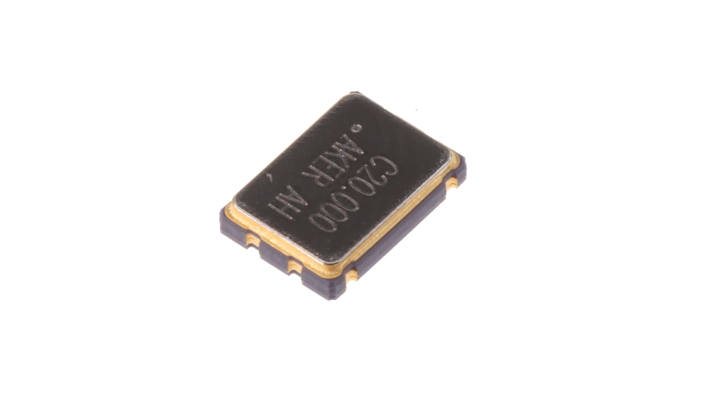 AKER 発振器, 20MHz, HCMOS出力 表面実装, 4-Pin SMD