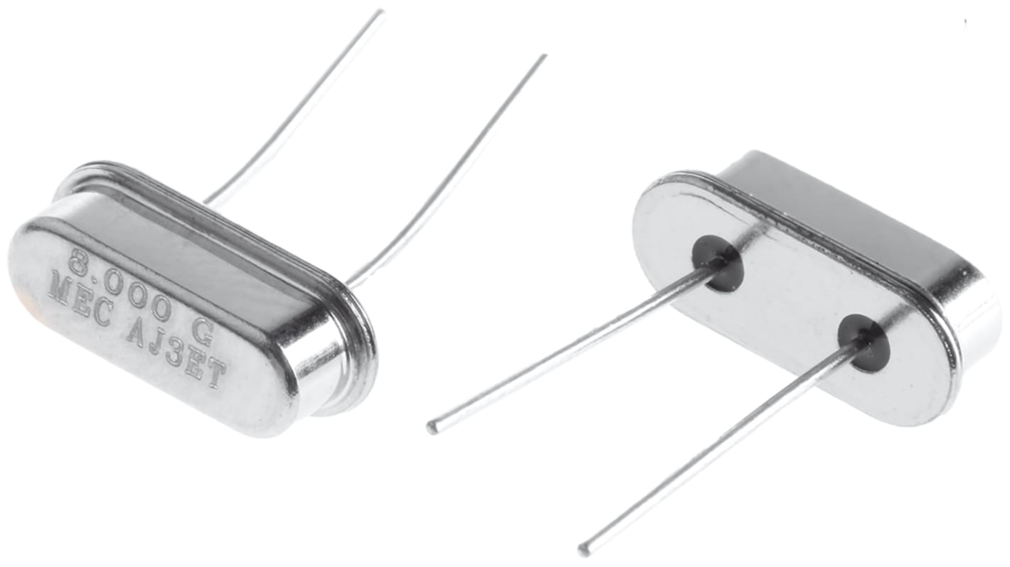 MERCURY 8MHz Crystal ±30ppm HC-49-US 2-Pin 10.7 x 4.3 x 3.5mm