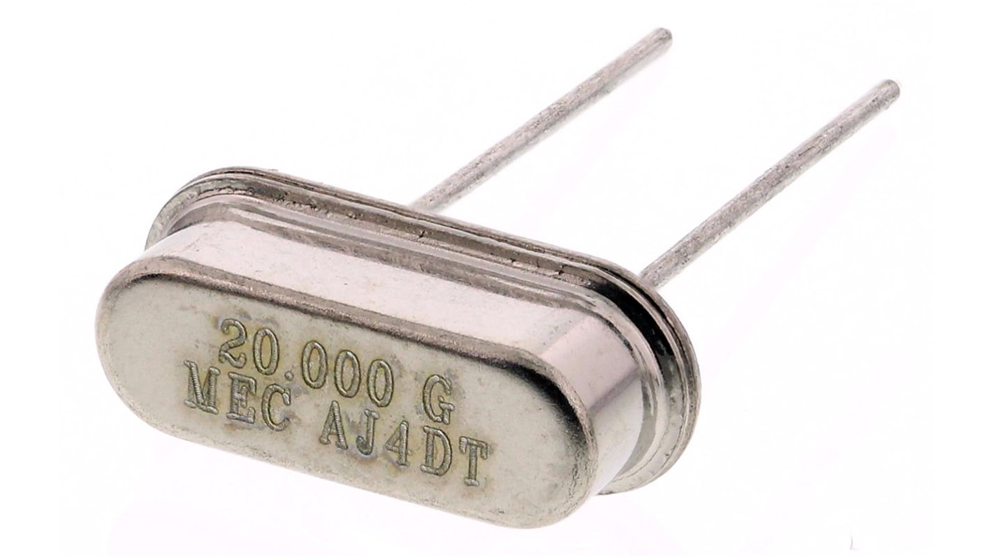 MERCURY 20MHz Crystal ±30ppm HC-49-US 2-Pin 10.7 x 4.3 x 3.5mm