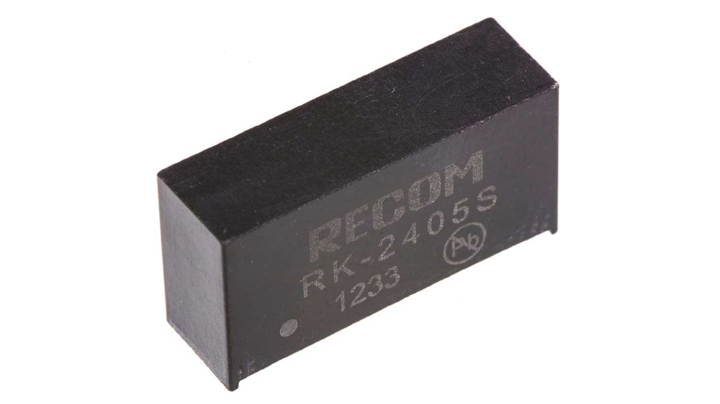 Recom RK DC-DC Converter, 5V dc/ 200mA Output, 21.6 → 26.4 V dc Input, 1W, Through Hole, +85°C Max Temp -40°C