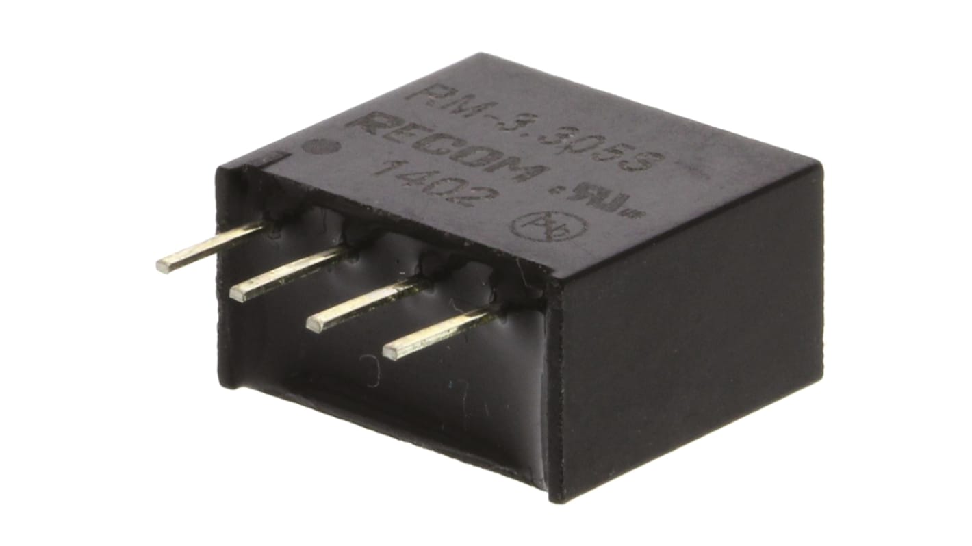 Recom RM DC-DC Converter, 5V dc/ 50mA Output, 2.97 → 3.63 V dc Input, 0.25W, Through Hole, +85°C Max Temp -40°C