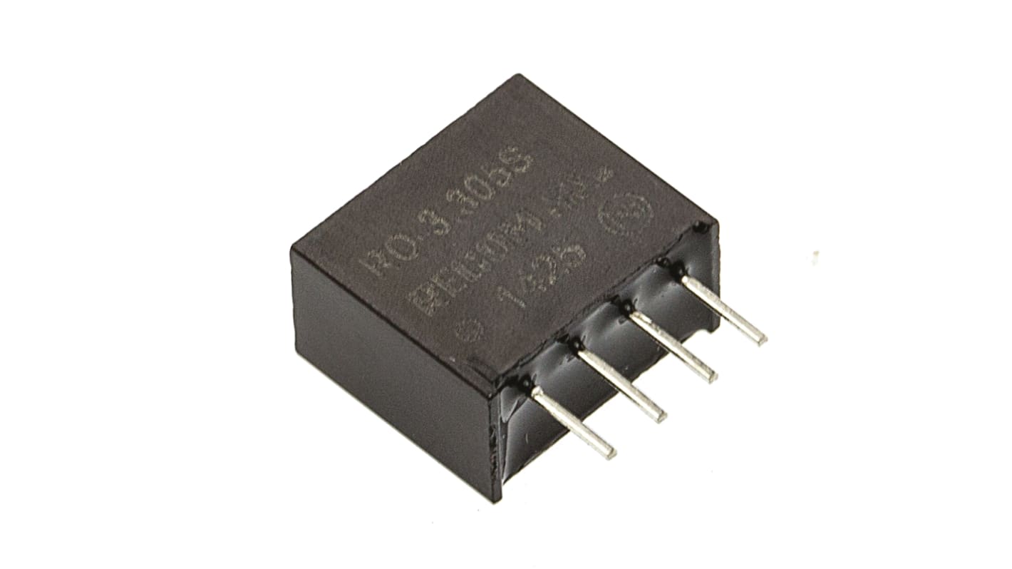 Recom RO DC-DC Converter, 5V dc/ 200mA Output, 2.97 → 3.63 V dc Input, 1W, Through Hole, +85°C Max Temp -40°C