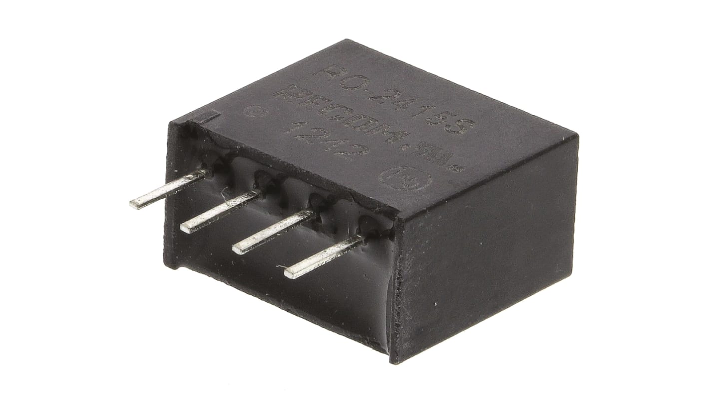 Recom RO DC-DC Converter, 15V dc/ 66mA Output, 21.6 → 26.4 V dc Input, 1W, Through Hole, +85°C Max Temp -40°C