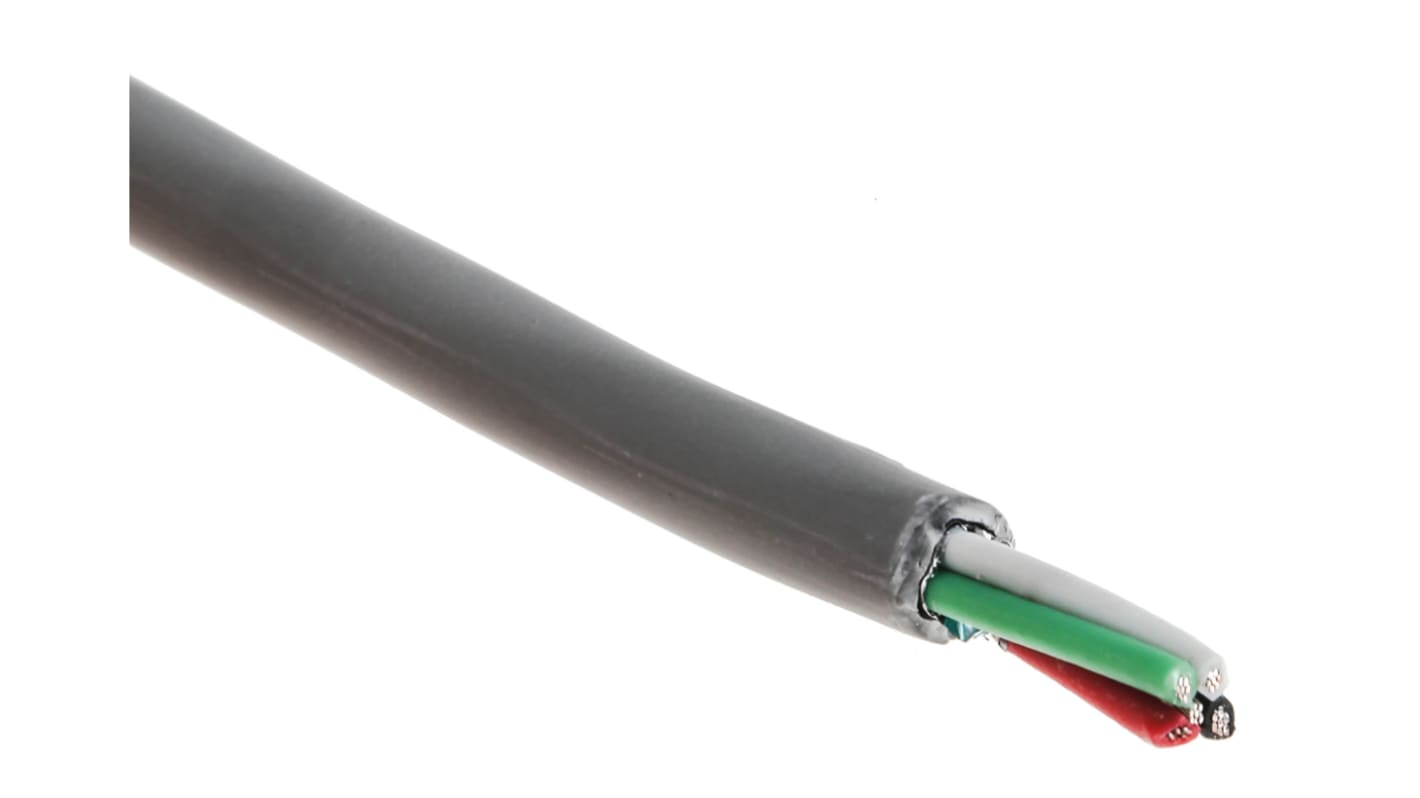 Alpha Wire Alpha Essentials LSZH Communication & Control Series Data Cable, 2 Pairs, 4 Cores, 0.35 mm², Screened, 22