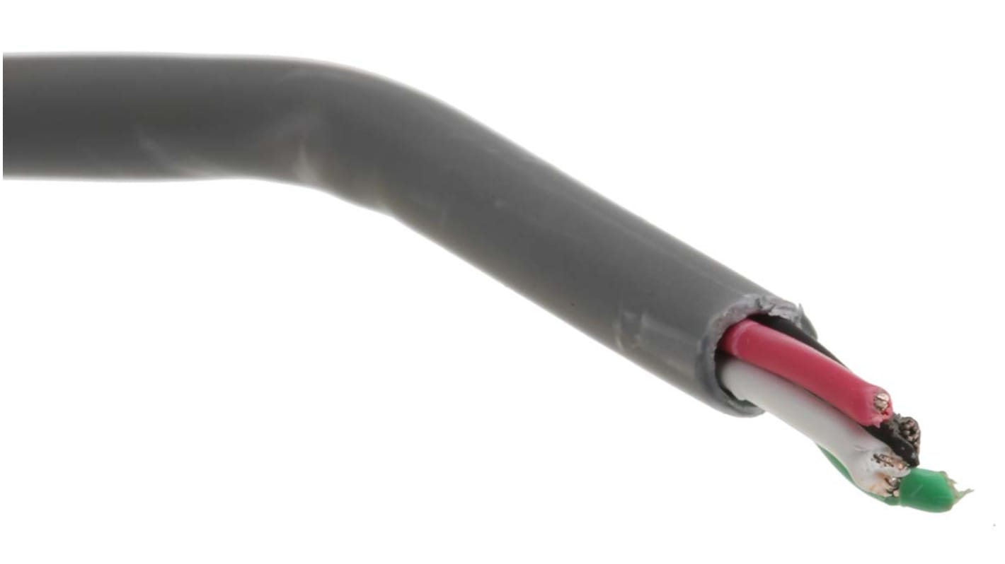 Alpha Wire Alpha Essentials LSZH Communication & Control Series Data Cable, 4 Cores, 0.35 mm², Unscreened, 22 AWG, 30m,
