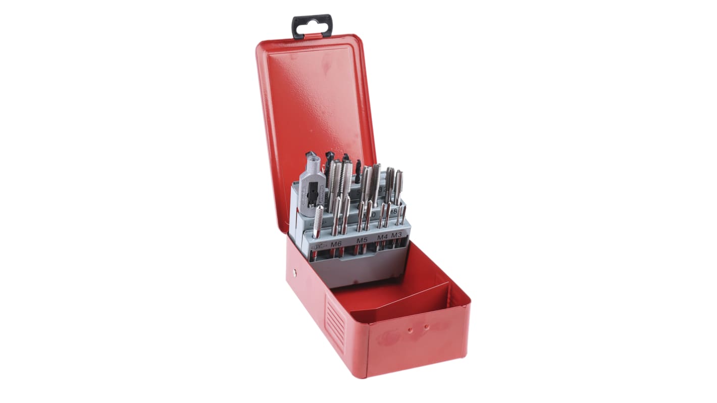 RS PRO Tap & Drill Set, M3 → M12 Thread, Metric Standard, Hand Tap