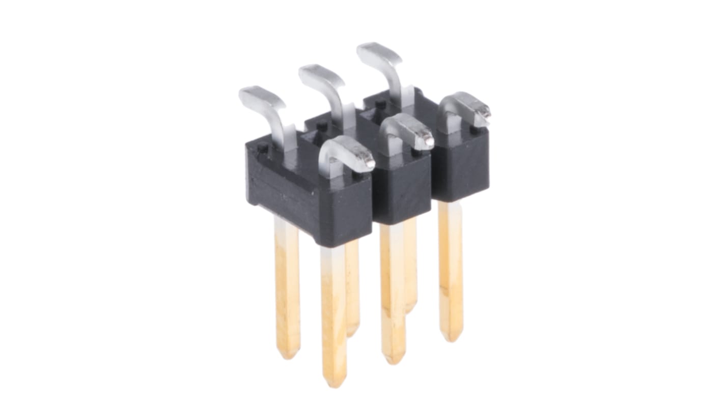Amphenol Communications Solutions ストレート ピンヘッダ 6極 2.54mm 2列, 表面実装
