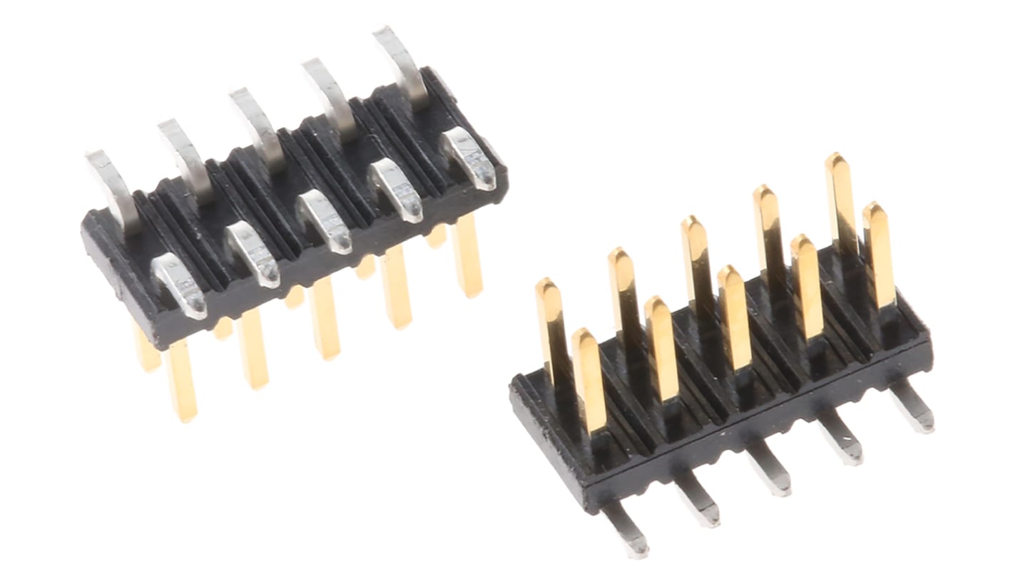 Embase à broches Amphenol Communications Solutions Minitek, 10 pôles , 2.0mm, 2 rangées , 2.0A, Droit