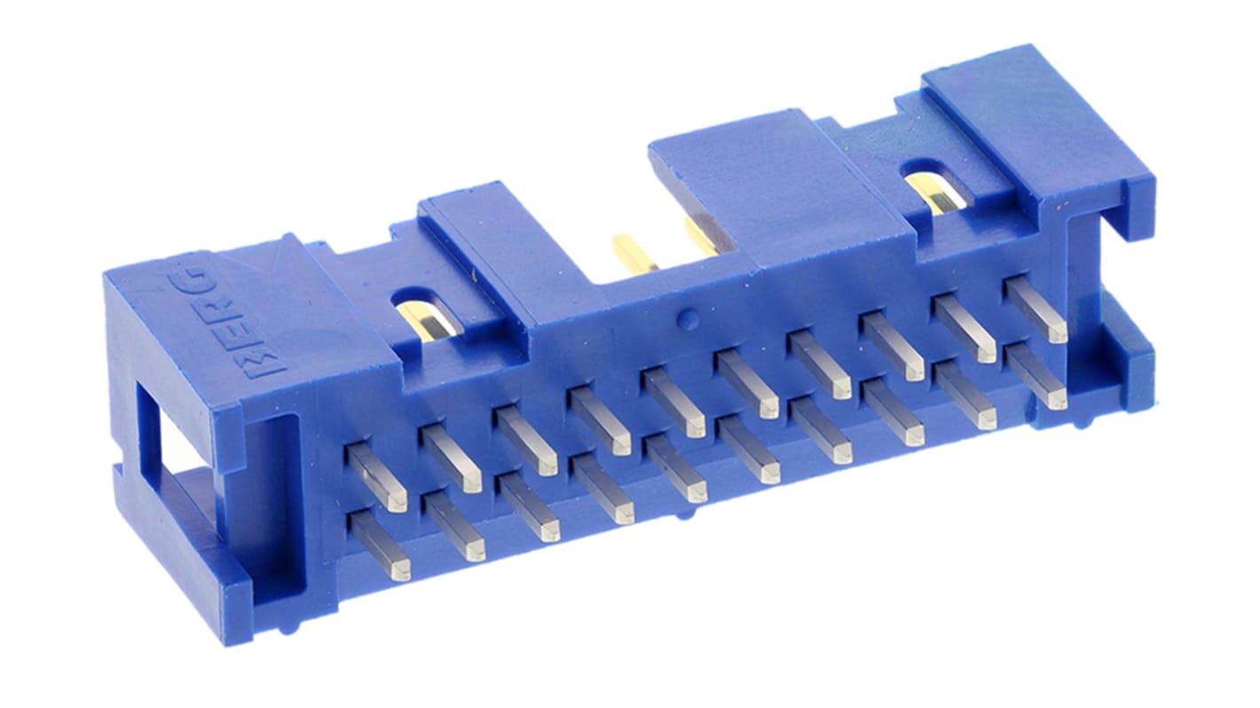 Conector macho para PCB Amphenol ICC serie Quickie de 20 vías, 2 filas, paso 2.54mm, para soldar, Montaje en orificio